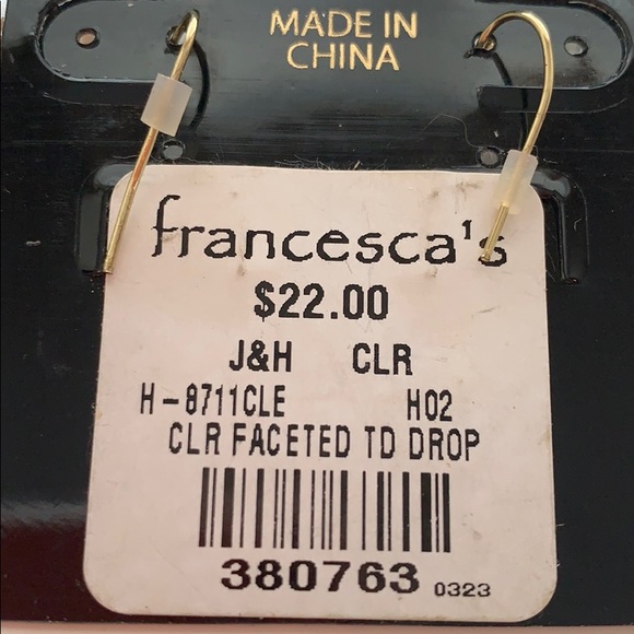 Francesca’s Collections faceted teardrop earrings - Picture 5 of 8